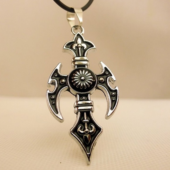 Unisex Titanium Cross Necklace - Picture 4 of 5